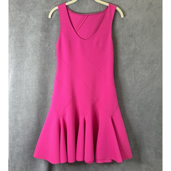 Derek Lam 10 Crosby Sleeveless Flare Ponte Mini Dress Rose Pink Approx. Small - Picture 11 of 16